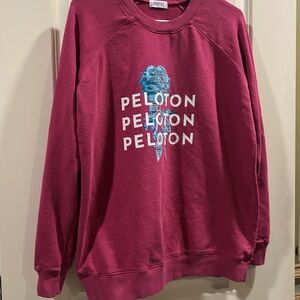 Peloton oversized graphic pullover crew neck sweatshirt long sleeve women size S